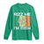 Funny St Patrick's Day Rizz Me I'm Irish Long Sleeve Shirt Shamrock Ireland Flag