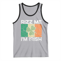 Funny St Patrick's Day Rizz Me I'm Irish Tank Top Shamrock Ireland Flag
