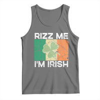 Funny St Patrick's Day Rizz Me I'm Irish Tank Top Shamrock Ireland Flag