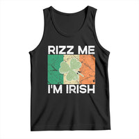 Funny St Patrick's Day Rizz Me I'm Irish Tank Top Shamrock Ireland Flag