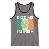 Funny St Patrick's Day Rizz Me I'm Irish Tank Top Shamrock Ireland Flag