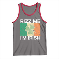 Funny St Patrick's Day Rizz Me I'm Irish Tank Top Shamrock Ireland Flag