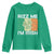 Funny St Patrick's Day Rizz Me I'm Irish Youth Sweatshirt Shamrock Ireland Flag