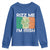 Funny St Patrick's Day Rizz Me I'm Irish Youth Sweatshirt Shamrock Ireland Flag