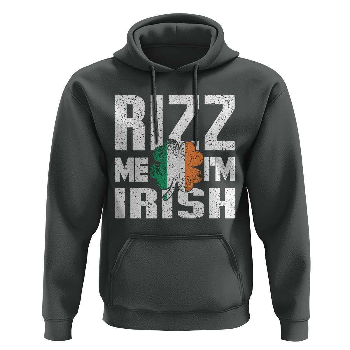 Funny Rizz Me I'm Irish Hoodie St Patrick's Day Vintage Ireland Flag