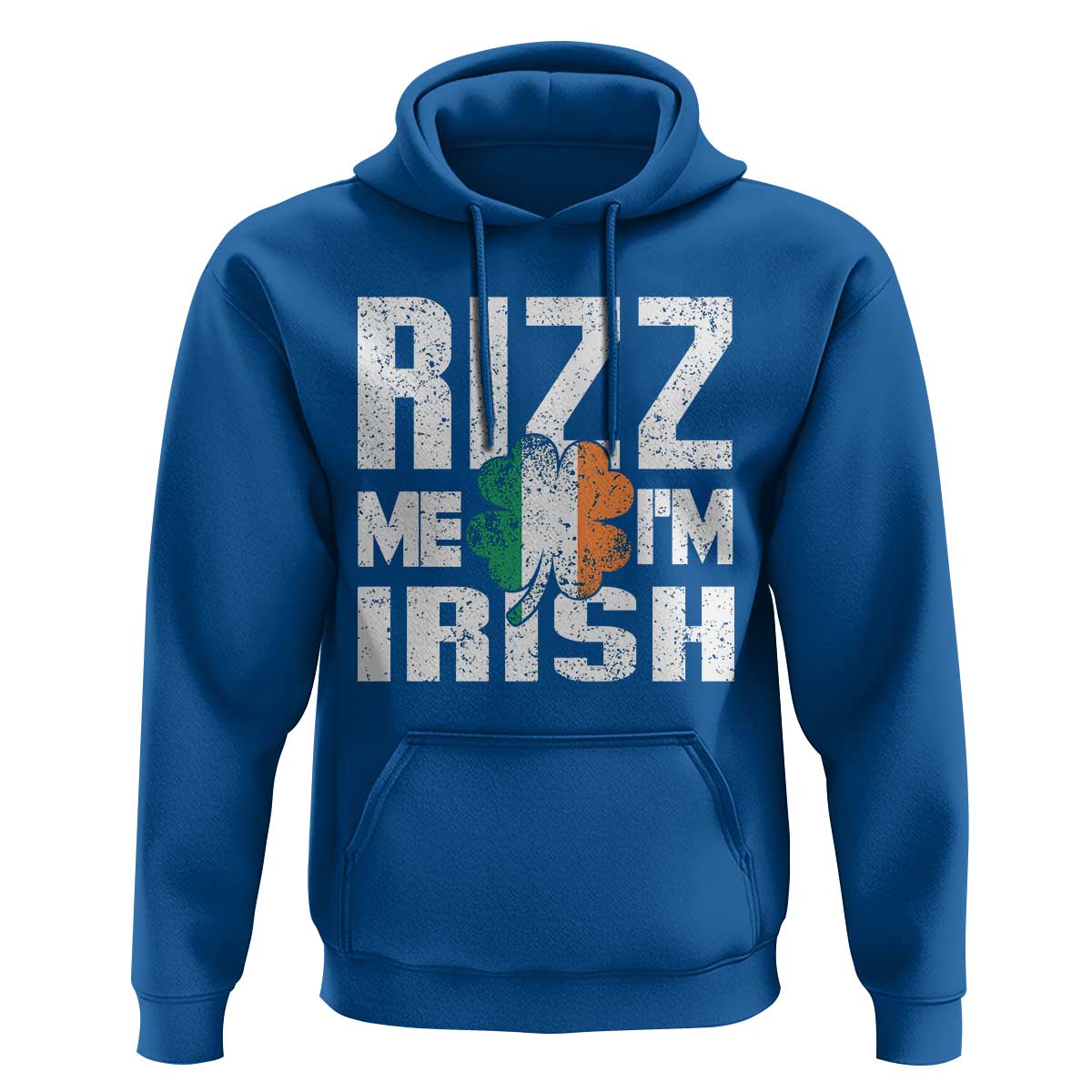 Funny Rizz Me I'm Irish Hoodie St Patrick's Day Vintage Ireland Flag