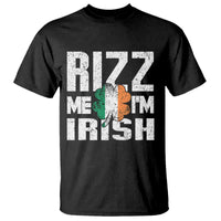 Funny Rizz Me I'm Irish T Shirt St Patrick's Day Vintage Ireland Flag