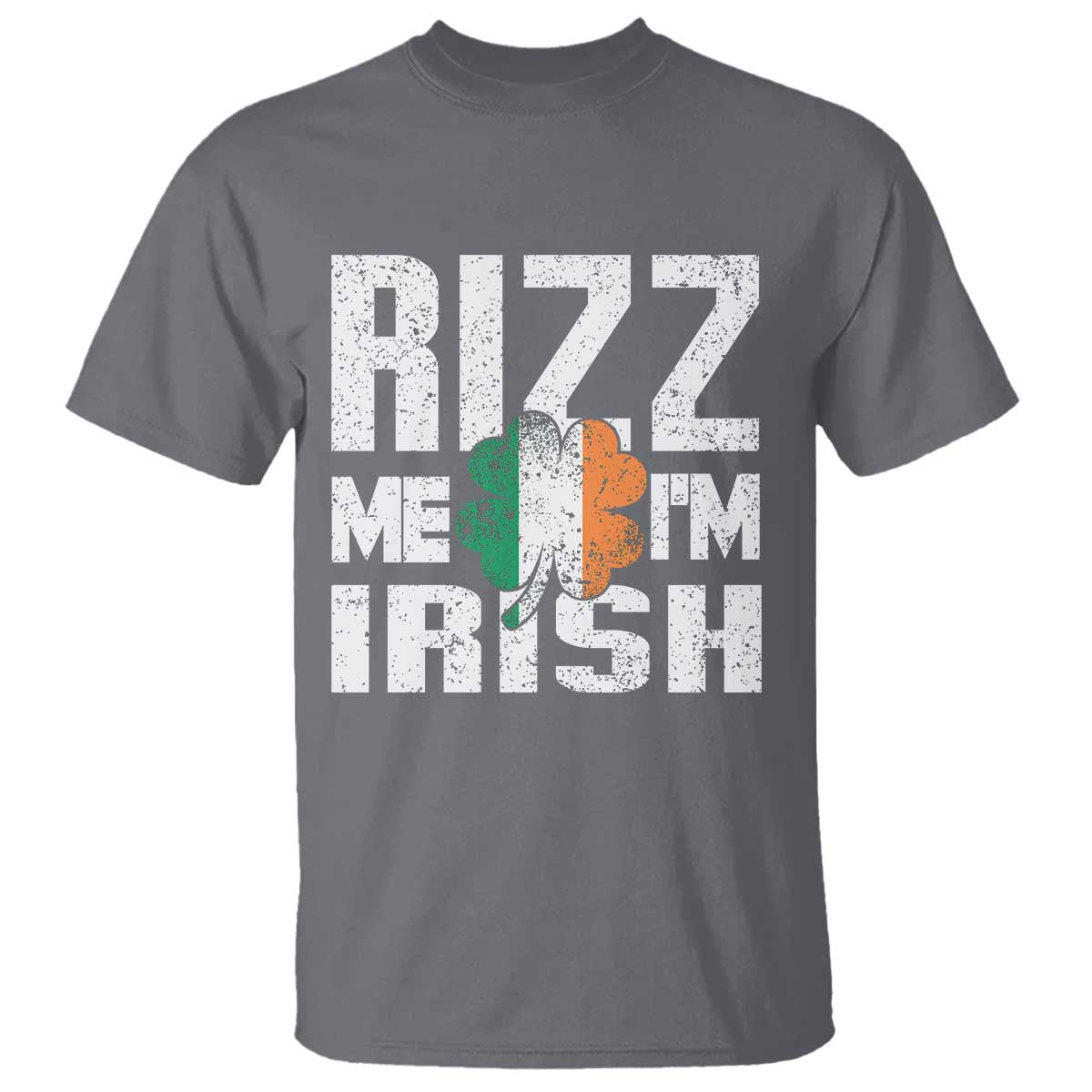 Funny Rizz Me I'm Irish T Shirt St Patrick's Day Vintage Ireland Flag