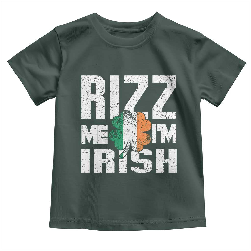 Funny Rizz Me I'm Irish Toddler T Shirt St Patrick's Day Vintage Ireland Flag