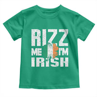 Funny Rizz Me I'm Irish Toddler T Shirt St Patrick's Day Vintage Ireland Flag
