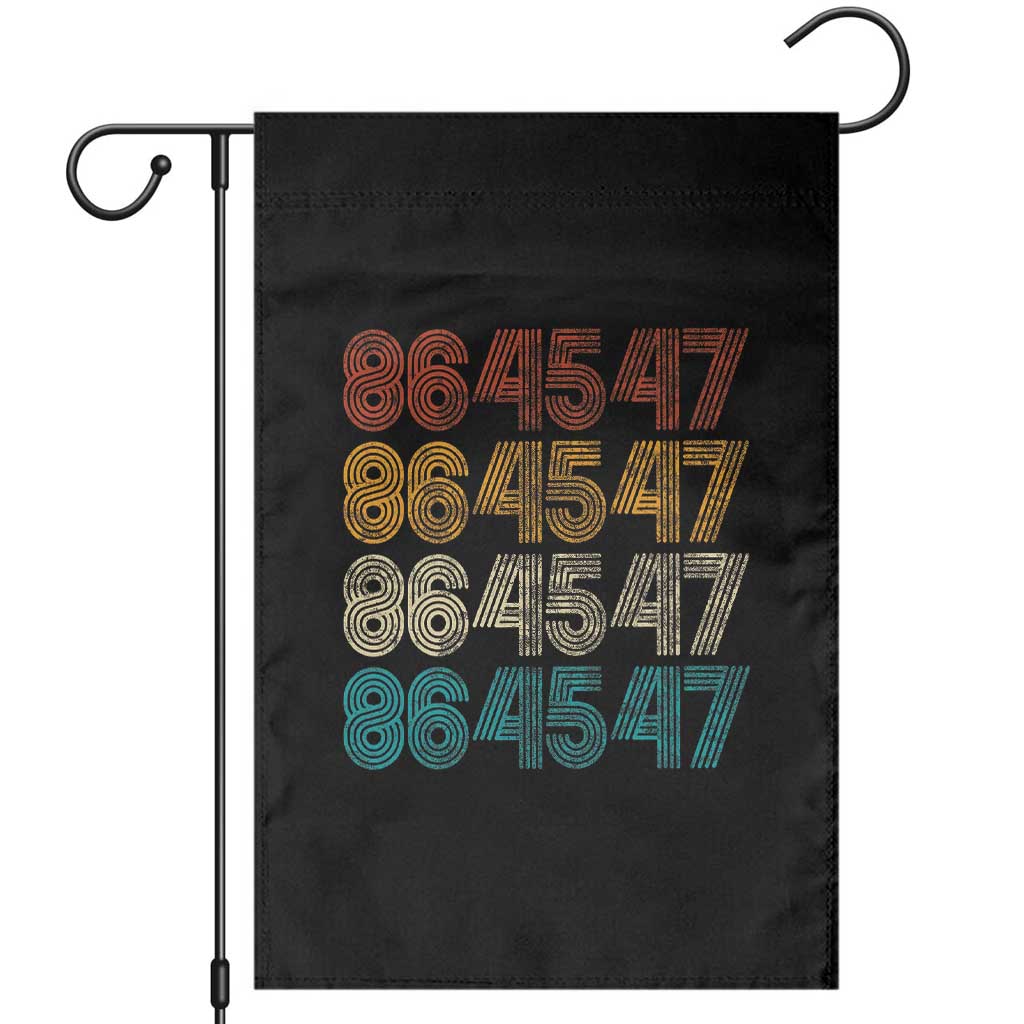 Funny Vintage 80s Style 86 45 47 Retro Stripes Garden Flag - Wonder Print Shop