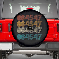 Funny Vintage 80s Style 86 45 47 Retro Stripes Spare Tire Cover