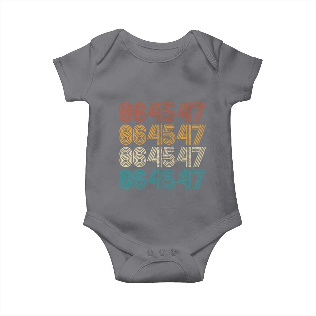Funny Vintage 80s Style 86 45 47 Retro Stripes Baby Onesie