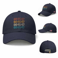Funny Vintage 80s Style 86 45 47 Retro Stripes Baseball Cap