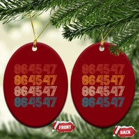 Funny Vintage 80s Style 86 45 47 Retro Stripes Ceramic Ornament - Wonder Print Shop