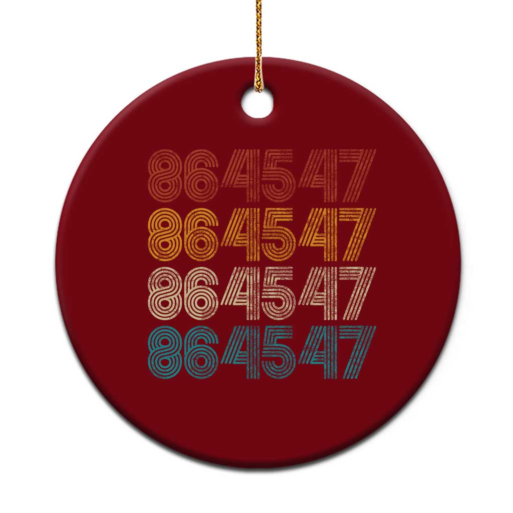 Funny Vintage 80s Style 86 45 47 Retro Stripes Ceramic Ornament - Wonder Print Shop