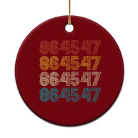 Funny Vintage 80s Style 86 45 47 Retro Stripes Ceramic Ornament - Wonder Print Shop