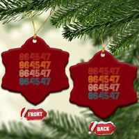 Funny Vintage 80s Style 86 45 47 Retro Stripes Ceramic Ornament - Wonder Print Shop