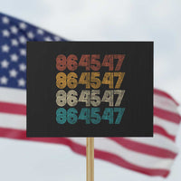 Funny Vintage 80s Style 86 45 47 Retro Stripes Protest Sign - undefined
