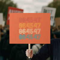 Funny Vintage 80s Style 86 45 47 Retro Stripes Protest Sign - undefined