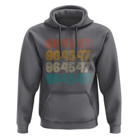 Funny Vintage 80s Style 86 45 47 Retro Stripes Hoodie