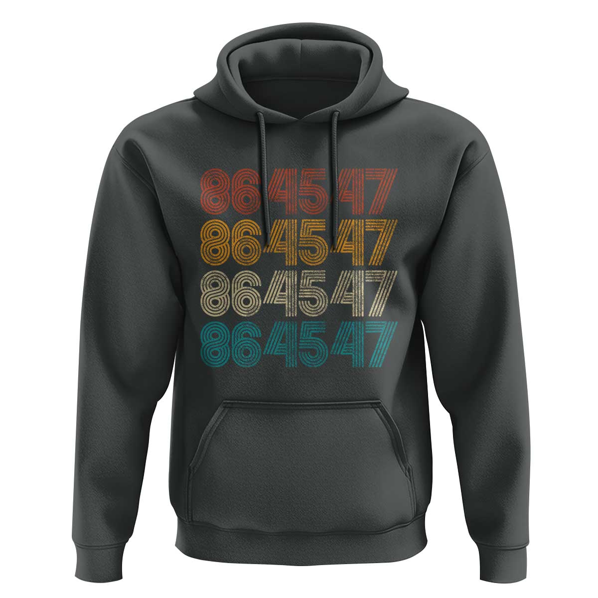 Funny Vintage 80s Style 86 45 47 Retro Stripes Hoodie
