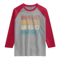 Funny Vintage 80s Style 86 45 47 Retro Stripes Raglan Shirt