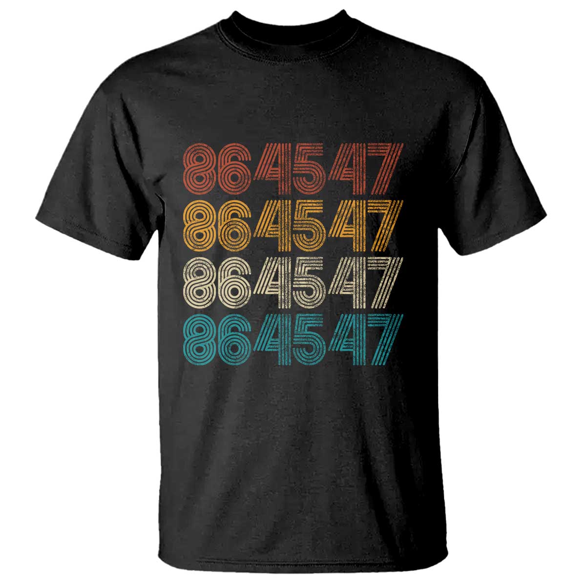 Funny Vintage 80s Style 86 45 47 Retro Stripes T Shirt