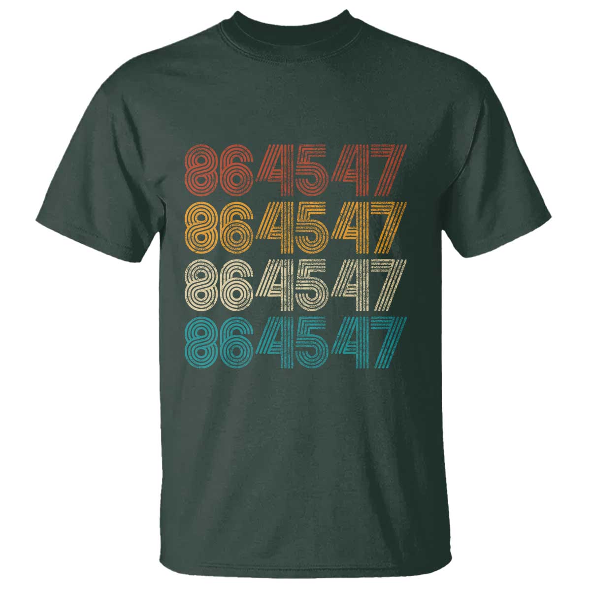 Funny Vintage 80s Style 86 45 47 Retro Stripes T Shirt