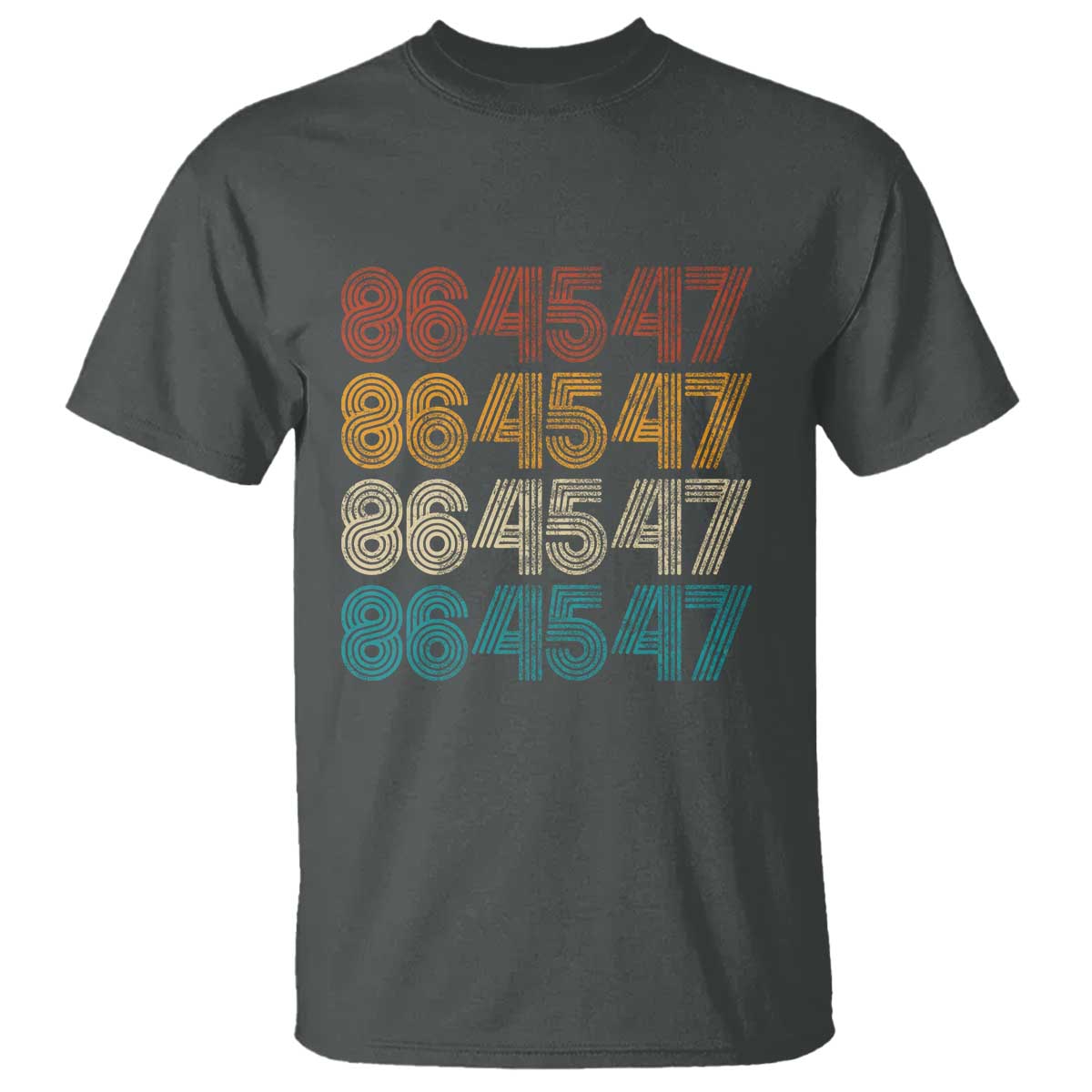 Funny Vintage 80s Style 86 45 47 Retro Stripes T Shirt