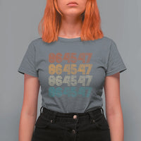 Funny Vintage 80s Style 86 45 47 Retro Stripes T Shirt For Women