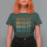 Funny Vintage 80s Style 86 45 47 Retro Stripes T Shirt For Women