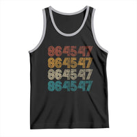 Funny Vintage 80s Style 86 45 47 Retro Stripes Tank Top