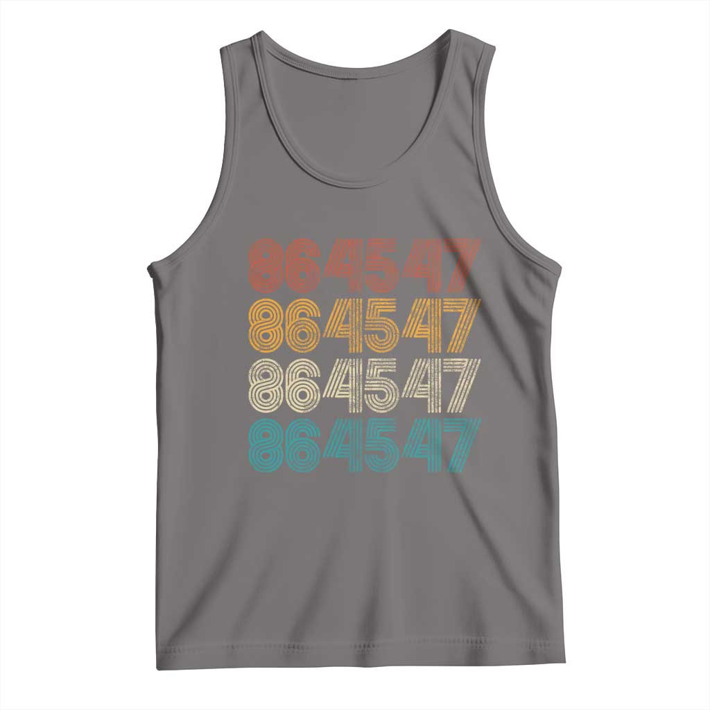 Funny Vintage 80s Style 86 45 47 Retro Stripes Tank Top