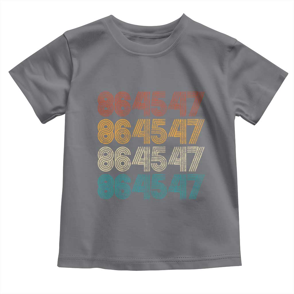 Funny Vintage 80s Style 86 45 47 Retro Stripes Toddler T Shirt