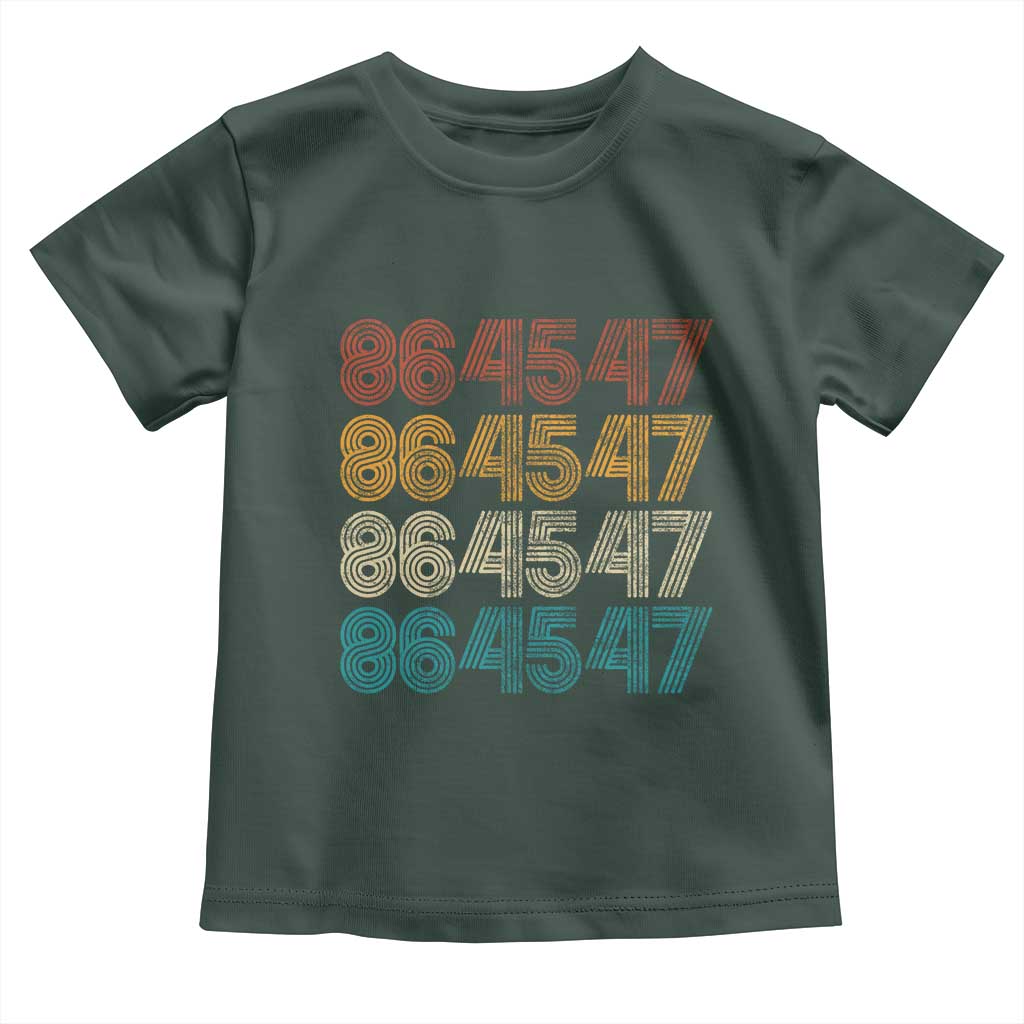 Funny Vintage 80s Style 86 45 47 Retro Stripes Toddler T Shirt