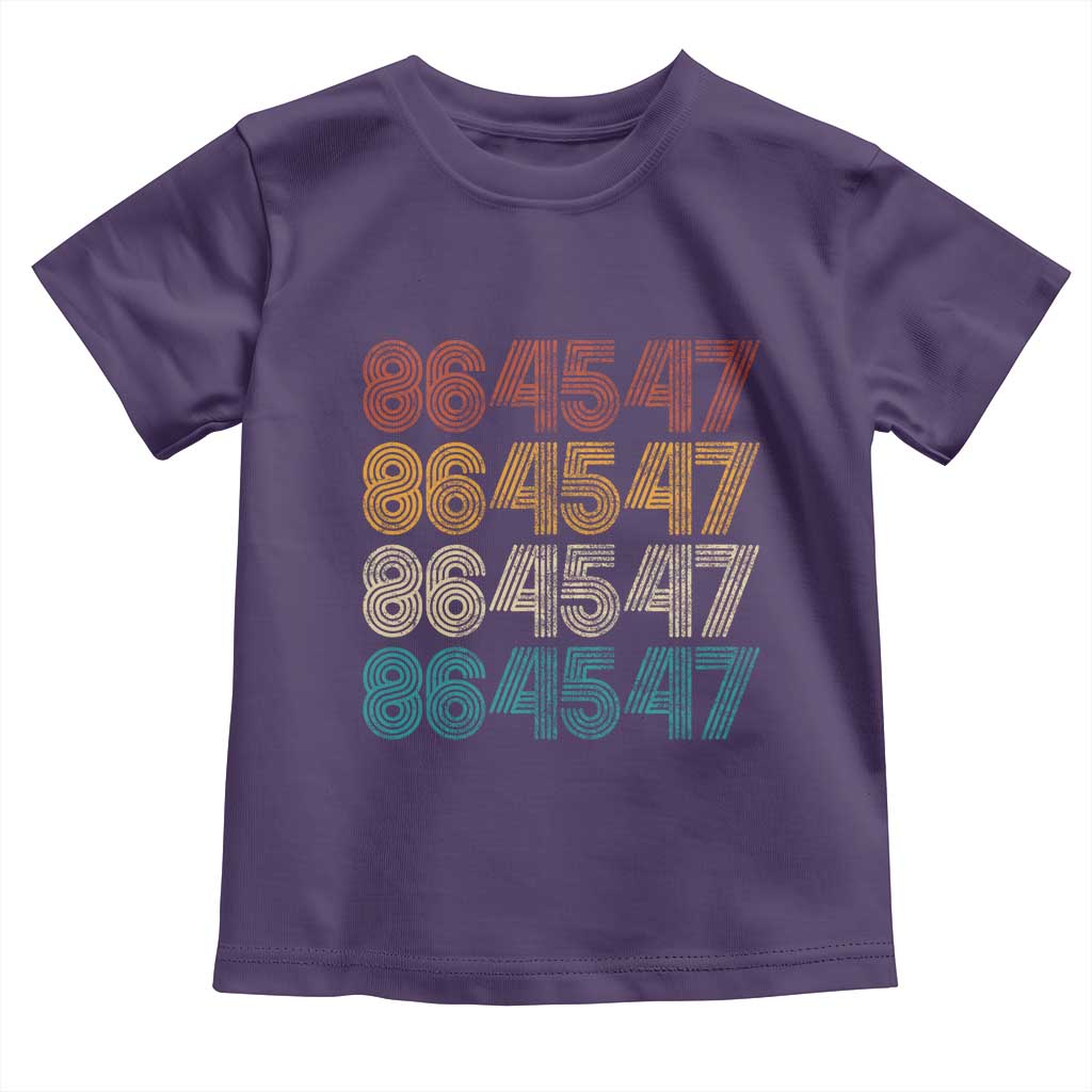 Funny Vintage 80s Style 86 45 47 Retro Stripes Toddler T Shirt