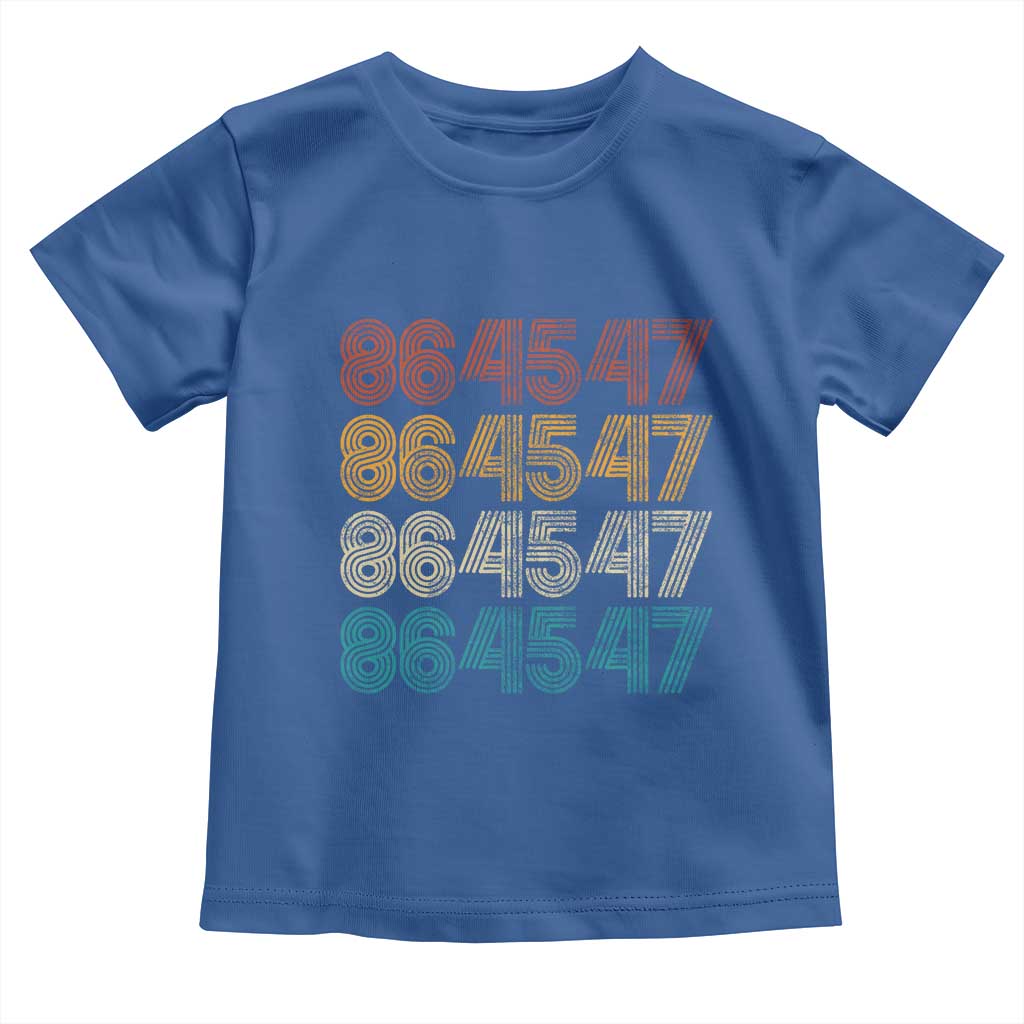 Funny Vintage 80s Style 86 45 47 Retro Stripes Toddler T Shirt