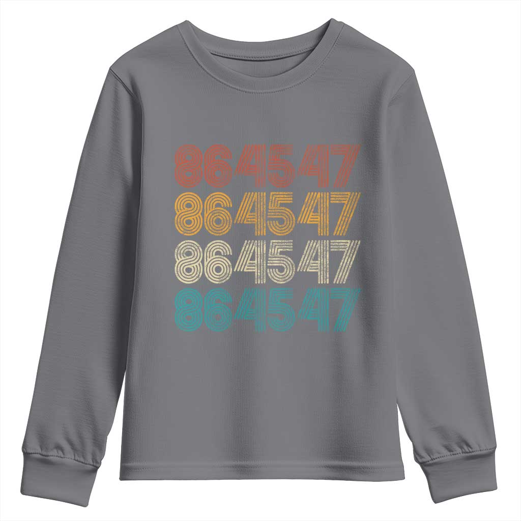 Funny Vintage 80s Style 86 45 47 Retro Stripes Youth Sweatshirt