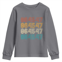 Funny Vintage 80s Style 86 45 47 Retro Stripes Youth Sweatshirt