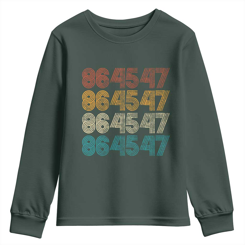 Funny Vintage 80s Style 86 45 47 Retro Stripes Youth Sweatshirt