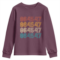Funny Vintage 80s Style 86 45 47 Retro Stripes Youth Sweatshirt