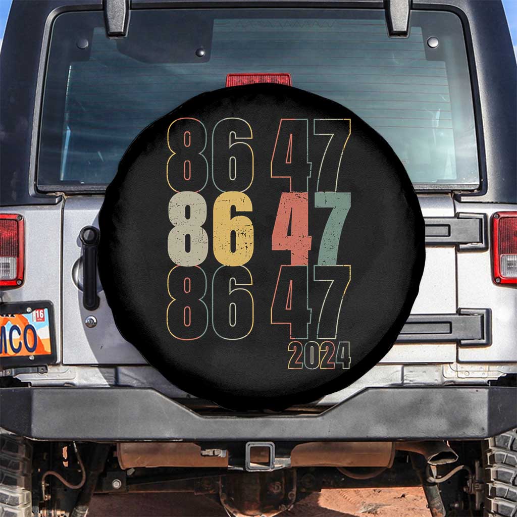 Funny Vintage 80s Style 86 47 2024 Retro Spare Tire Cover