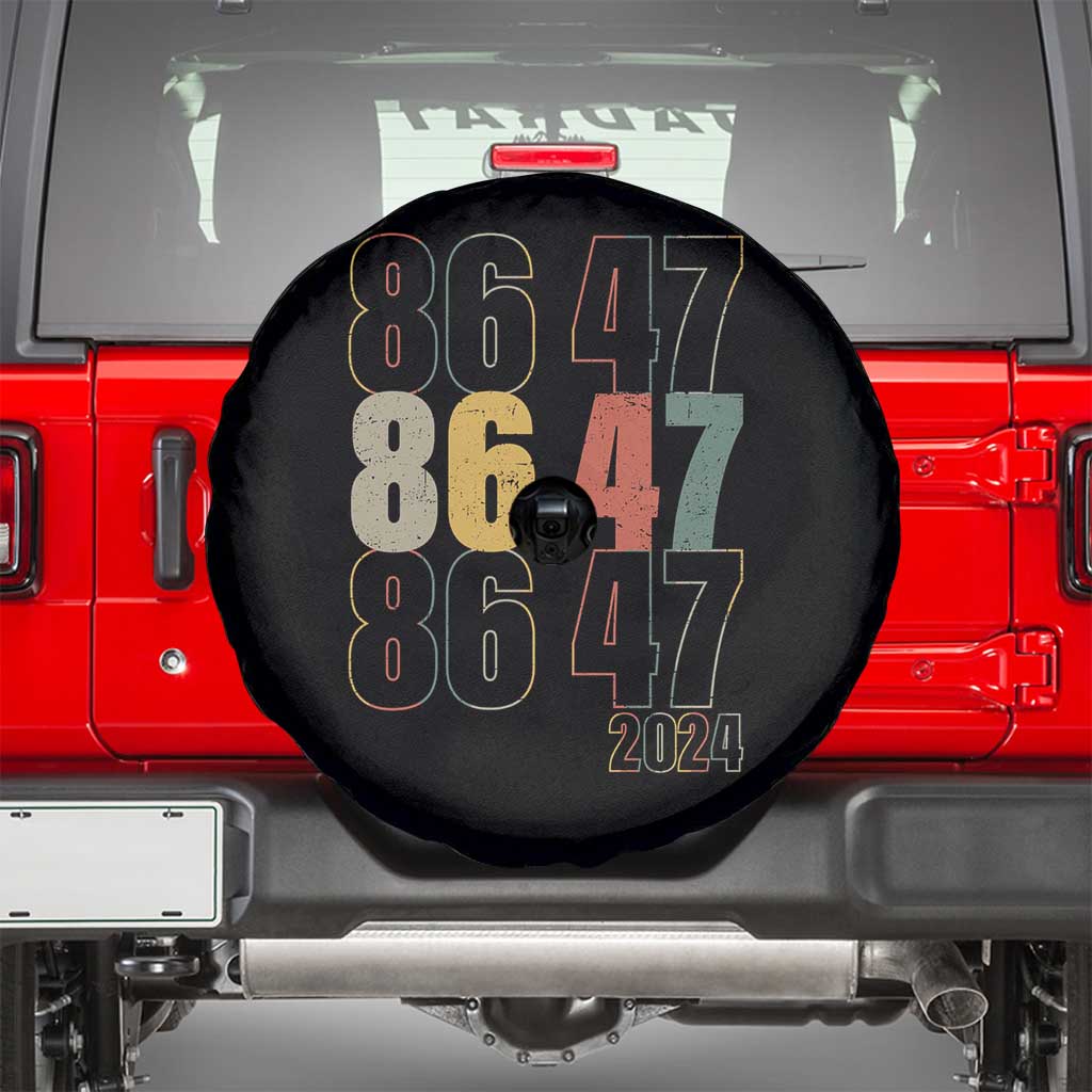 Funny Vintage 80s Style 86 47 2024 Retro Spare Tire Cover