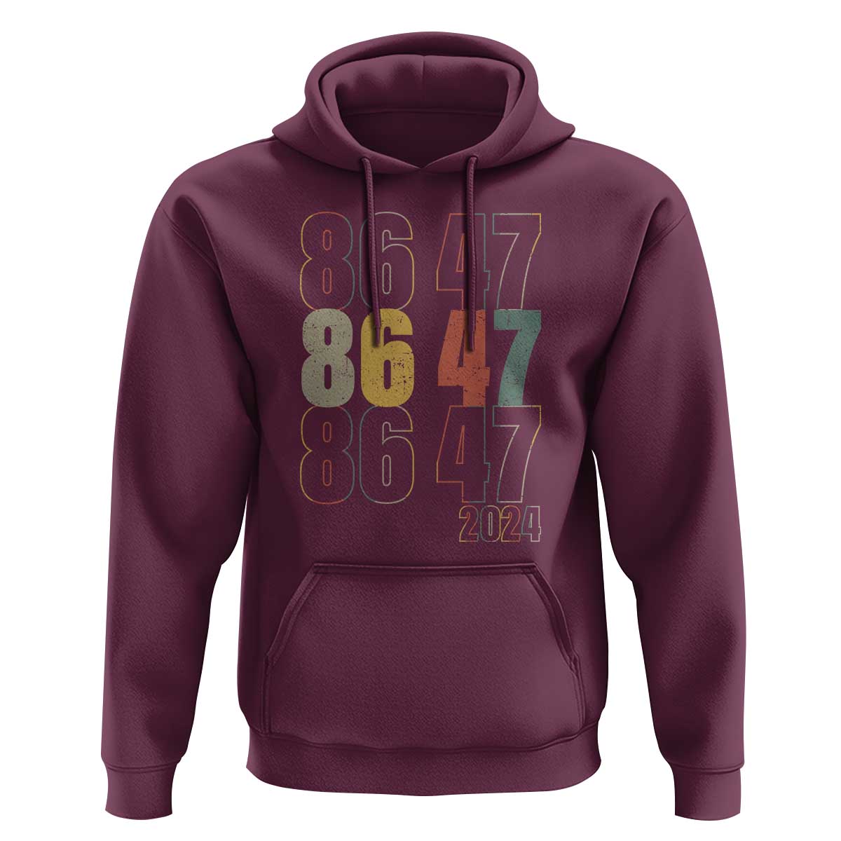 Funny Vintage 80s Style 86 47 2024 Retro Hoodie