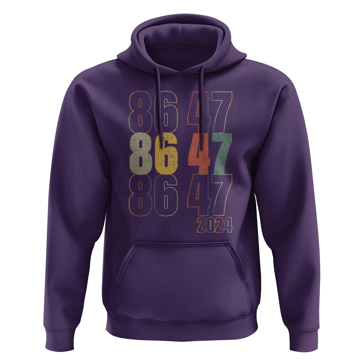Funny Vintage 80s Style 86 47 2024 Retro Hoodie