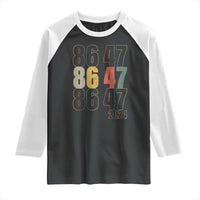 Funny Vintage 80s Style 86 47 2024 Retro Raglan Shirt