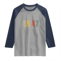 Funny Vintage 80s Style 86 47 2024 Retro Raglan Shirt