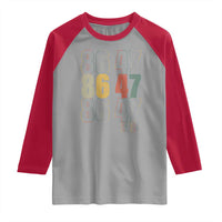 Funny Vintage 80s Style 86 47 2024 Retro Raglan Shirt