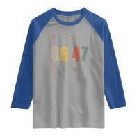 Funny Vintage 80s Style 86 47 2024 Retro Raglan Shirt